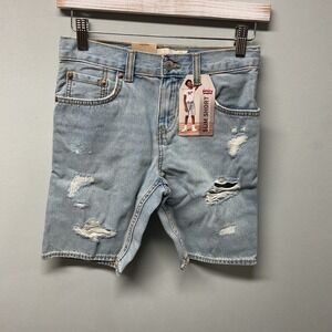 Levi Strauss‎ & Co 500 Slim Fit Distressed Denim Shorts Boys Size 10 Reg 25x26